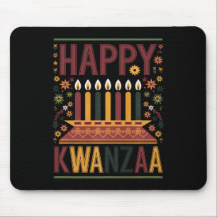 Alfombrilla De Ratón Feliz Celebración De Kwanzaa Las Velas De Kinara Y