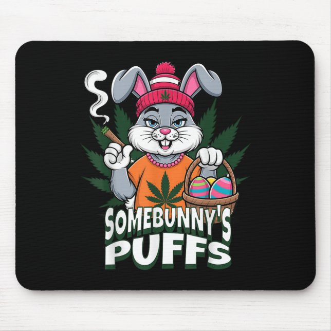 Alfombrilla De Ratón Feliz Chiste Somebunnys Pu (Frente)