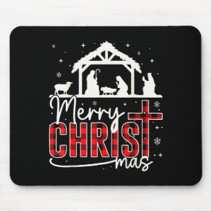 Alfombrilla De Ratón Feliz Christ Mas Jesús Navidad Familia Jesús Nacim