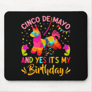 Alfombrilla De Ratón Feliz cinco de mayo y es mi cumpleaños piñata