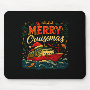 Alfombrilla De Ratón Feliz Crucero de Navidad Divertida Vacación de Cru