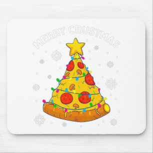 Alfombrilla De Ratón Feliz Crustmas Pizza Árbol de Navidad Regalos de N