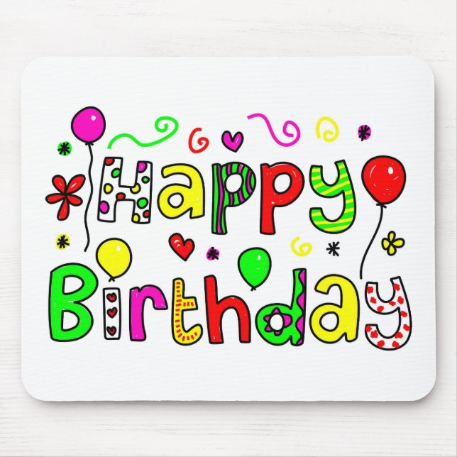 Alfombrilla De Ratón Feliz cumpleaños (Frente)
