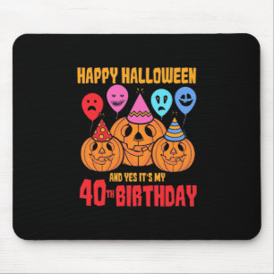 Alfombrilla De Ratón Feliz cumpleaños 40 de Halloween