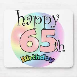 Alfombrilla De Ratón Feliz cumpleaños 65 (en roze)