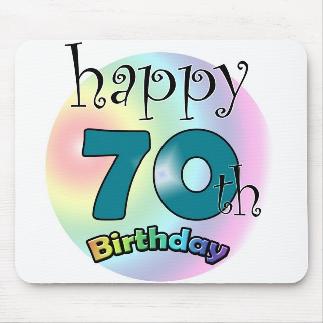 Alfombrilla De Ratón Feliz cumpleaños 70 (Frente)