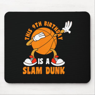 Alfombrilla De Ratón Feliz cumpleaños 9 años Dab Bysketbyll 9º Bir