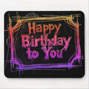 Alfombrilla De Ratón Feliz Cumpleaños a Ti en una Computadora Portátil 