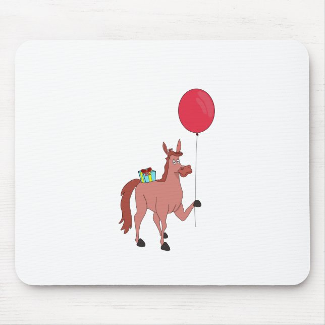 Alfombrilla De Ratón Feliz cumpleaños, caballo (Frente)
