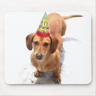 Alfombrilla De Ratón Feliz cumpleaños Dachshund Mousepad