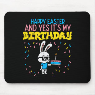 Alfombrilla De Ratón Feliz cumpleaños de Pascua Bunny Cake Bday Fiesta 