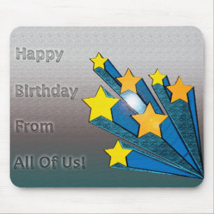 Alfombrilla De Ratón Feliz Cumpleaños De Todas Las Estrellas Estadounid