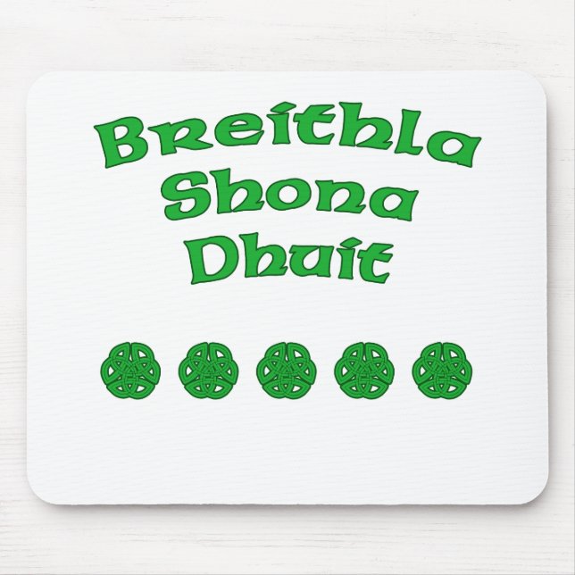 Alfombrilla De Ratón Feliz cumpleaños en irlandés (Frente)