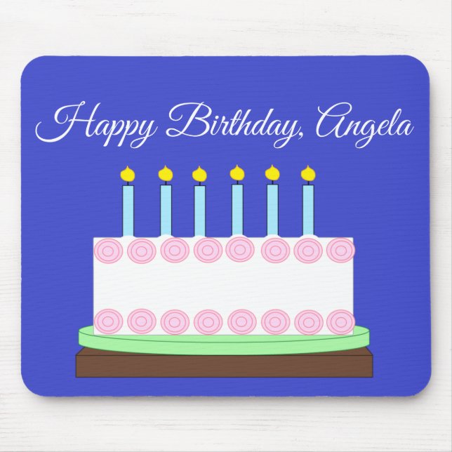Alfombrilla De Ratón Feliz cumpleaños vainilla Cake (Frente)