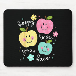 Alfombrilla De Ratón Feliz De Ver Tu Cara Groovy Manzana Sonrisa Cara T