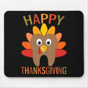 Alfombrilla De Ratón Feliz Día de Acción de Gracias Dentista Turco Dent