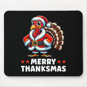 Alfombrilla De Ratón Feliz Día de Acción de Gracias Turquía Navidad Gra