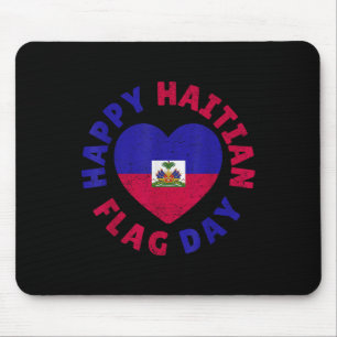 Alfombrilla De Ratón Feliz día de la bandera haitiana Cool bandera de H