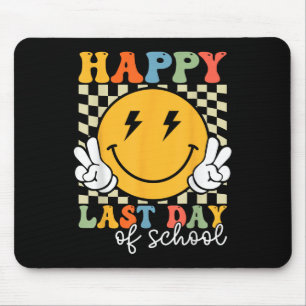 Alfombrilla De Ratón Feliz Día De La Escuela Retro Groovy Gradu