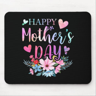 Alfombrilla De Ratón Feliz día de la madre con floral mamá mamá abuela