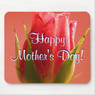 Alfombrilla De Ratón Feliz Día de la Madre Rosa Rosa I