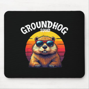 Alfombrilla De Ratón Feliz día de la marmota 2025 Divertido equipo de l