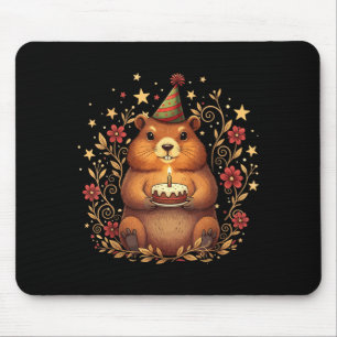 Alfombrilla De Ratón Feliz Día de la Marmota Tarta de cumpleaños Ground
