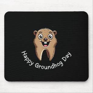 Alfombrilla De Ratón Feliz Día de la Marmota Vibraciones Dentales Linda