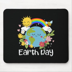 Alfombrilla De Ratón Feliz Día de la Tierra Cuidada Tierra con Día de l