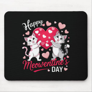 Alfombrilla De Ratón Feliz Día de Meowentines Divertido Gato Lindo Aman