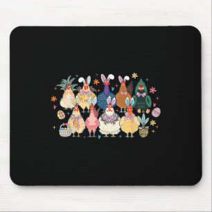 Alfombrilla De Ratón Feliz día de Pascua Pollo Conejo de Pascua Huevo P