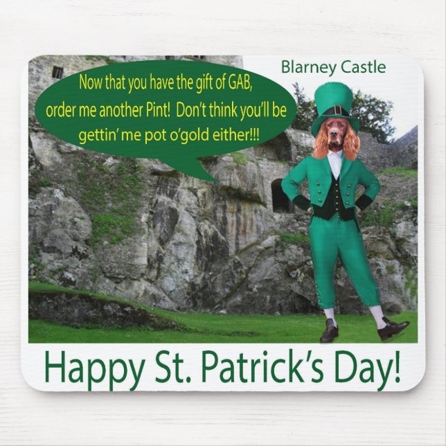 alfombrilla de ratón. Feliz Día de San Patricio. (Frente)
