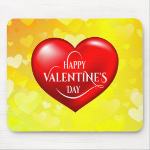Alfombrilla De Ratón Feliz Día de San Valentín 3D Forma de corazón-2022
