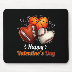 Alfombrilla De Ratón Feliz día de San Valentín Baloncesto Béisbol Fútbo