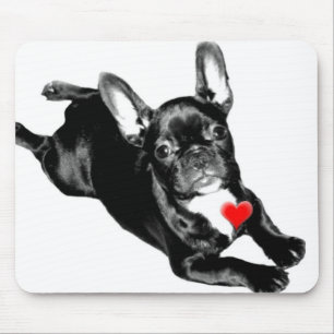Alfombrilla De Ratón Feliz Día de San Valentín, Bulldog francés