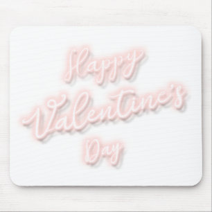 Alfombrilla De Ratón Feliz Día de San Valentín tipográfico transparente
