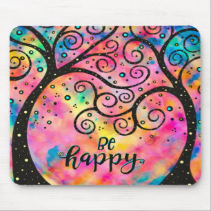 Alfombrilla De Ratón Feliz Diversión Rosa