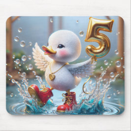 Alfombrilla De Ratón Feliz Duckling con el globo #5
