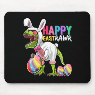 Alfombrilla De Ratón Feliz Eastrawar T Rex Dinosaur Easter Bunny Egg Co