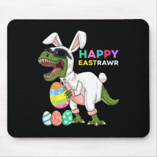 Alfombrilla De Ratón Feliz Eastrawar T Rex Easter Bunny Dinosaur Eggs B