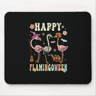 Alfombrilla De Ratón Feliz Flamingoween Witch Pumpkin Mummy Flamingo Ha
