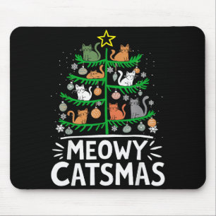 Alfombrilla De Ratón Feliz Gatomás Gato Árbol de Navidad Navidades Dive