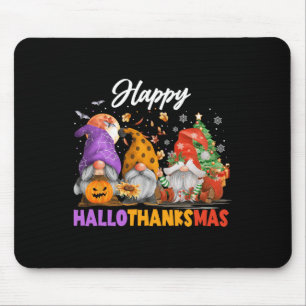 Alfombrilla De Ratón Feliz Gnome de Hallothanksmas Halloween Día de Acc