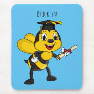 Alfombrilla De Ratón Feliz graduación de abejas personalizados