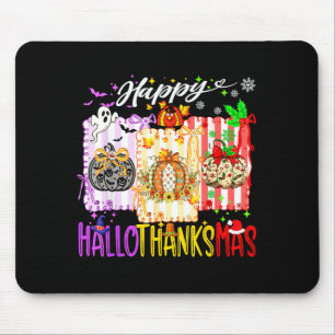 Alfombrilla De Ratón Feliz Hallothanksmas Calabazas Halloween Día de Ac