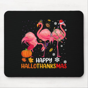Alfombrilla De Ratón Feliz Hallothanksmas Flamingo