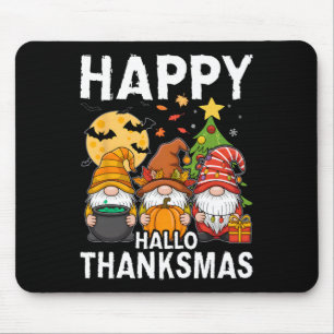 Alfombrilla De Ratón Feliz Hallothanksmas Gnomes Feliz Halloween