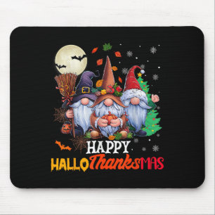 Alfombrilla De Ratón Feliz Hallothanksmas Gnomes Feliz Halloween