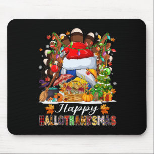 Alfombrilla De Ratón Feliz Hallothanksmas Voleibol Halloween Thanksgi