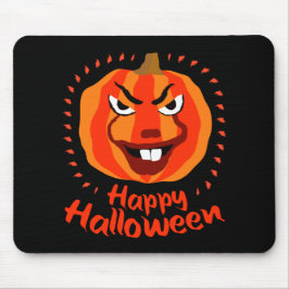 Alfombrilla De Ratón 🎃 Feliz Halloween - Calabaza divertida, asustada 